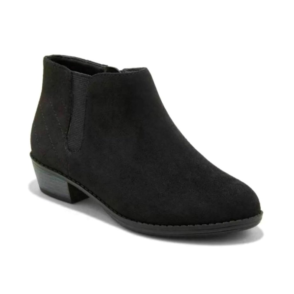 NWT Girls Aleah Microfiber Chelsea Booties Black 4